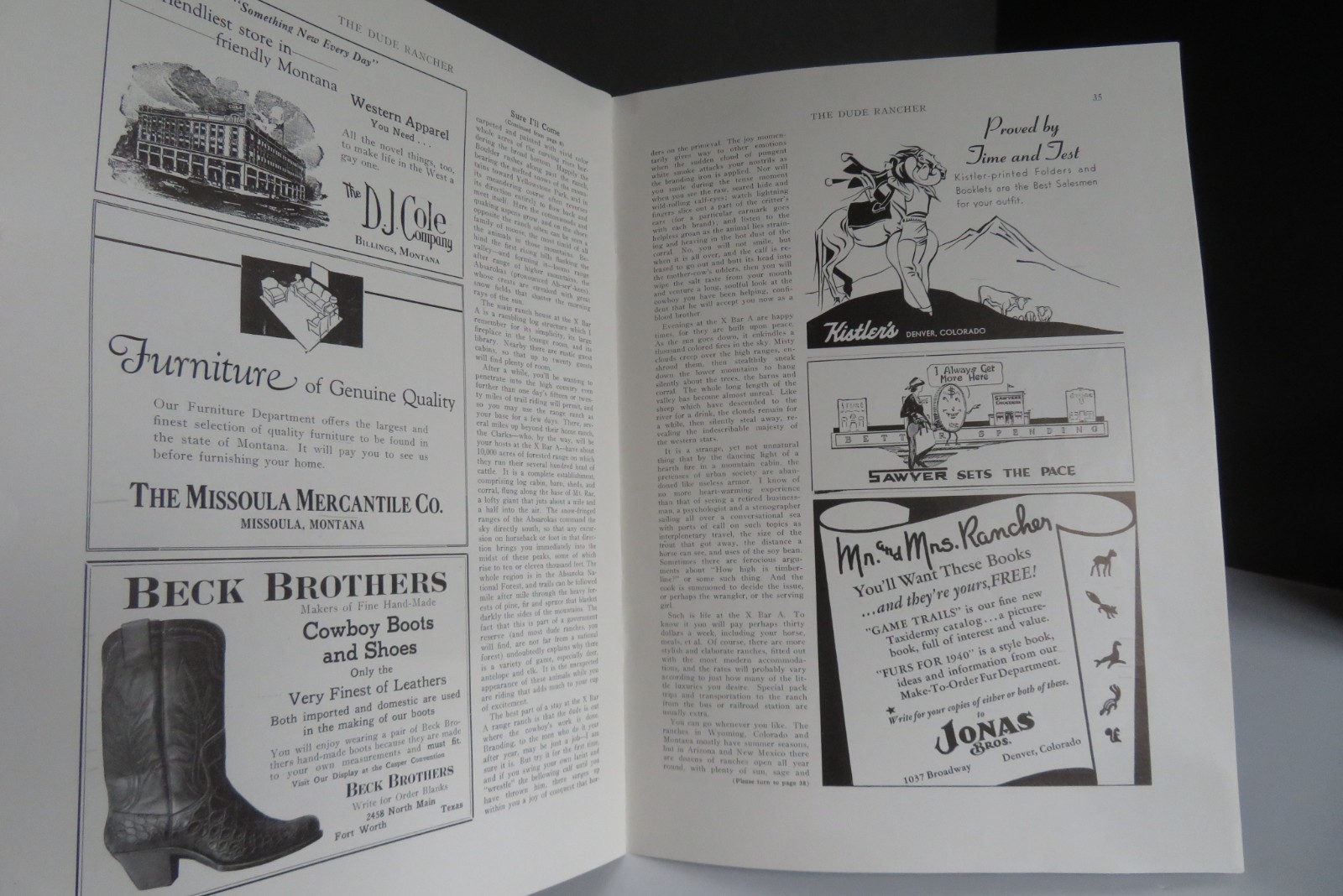 1939 VINTAGE The Dude Rancher® October Quarterly Convention Program Casper, WY