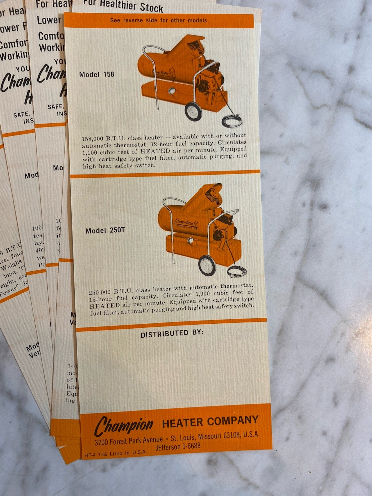 Vintage Original Champ-Heaters Advertisements, Brochures & Signs 1964-65