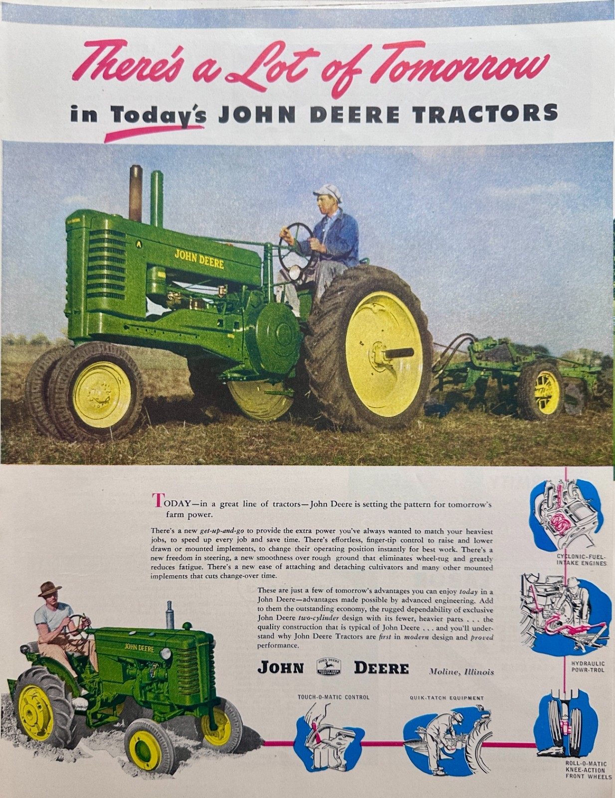 1948 John Deere Model A Tractor Ad #1705