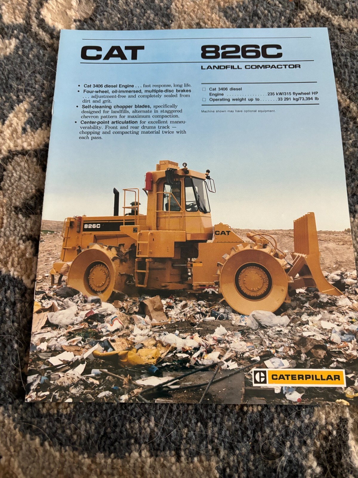 Caterpillar CAT 826C Landfill Compactor Brochure FCCA24