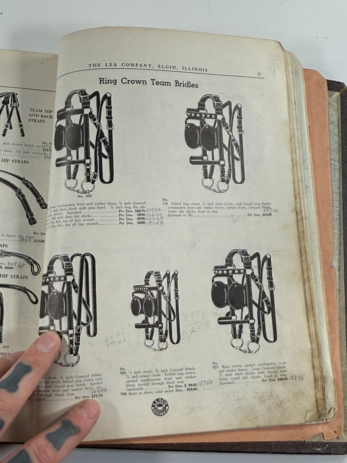 RARE 1890 Lea Co Horse Harness & Implement Catalog Book Saddles Elgin Illinois