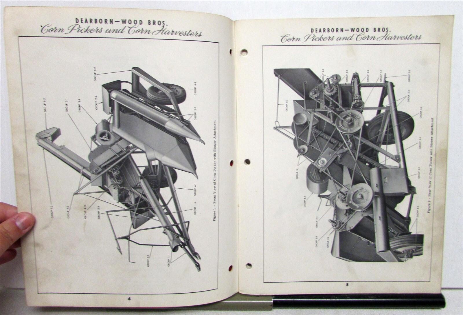 1956 Ford Corn Picker/Harvester Specs Diagrams Agriculture Sales Parts Book