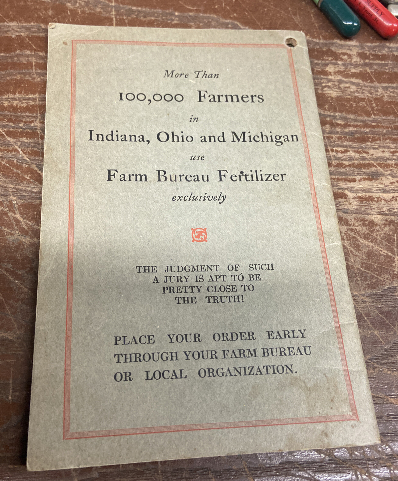 Vintage Farm Income Tax Record Book. Unused 1927. Lock land , Ohio.