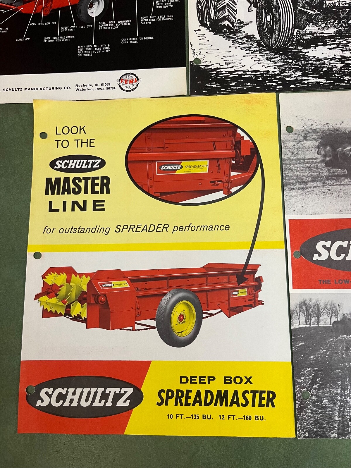 Collection of Schultz & Noble Agriculture Equipment Brochures/ Single Page Ads