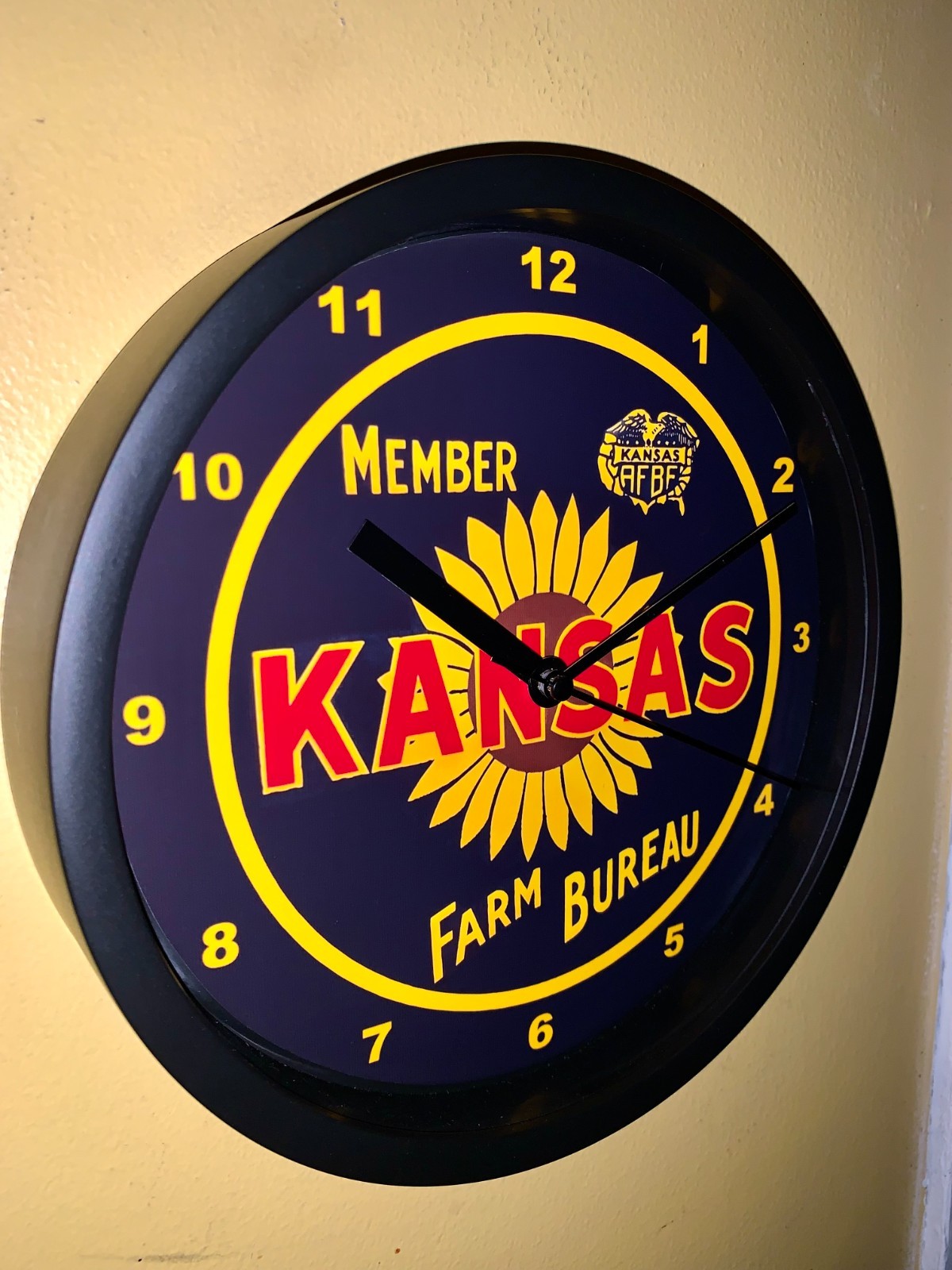 Kansas Farm Bureau Insurance Agent Office Barn Man Cave Clock Advertising Sign
