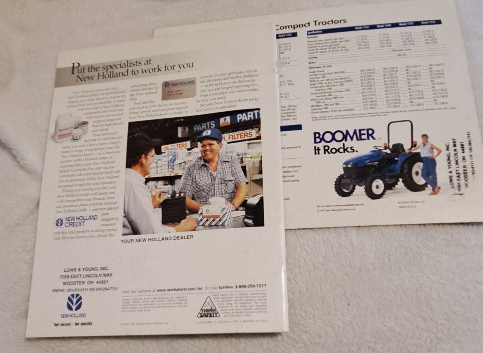 New Holland Boomer Compact Tractor Brochure 2001