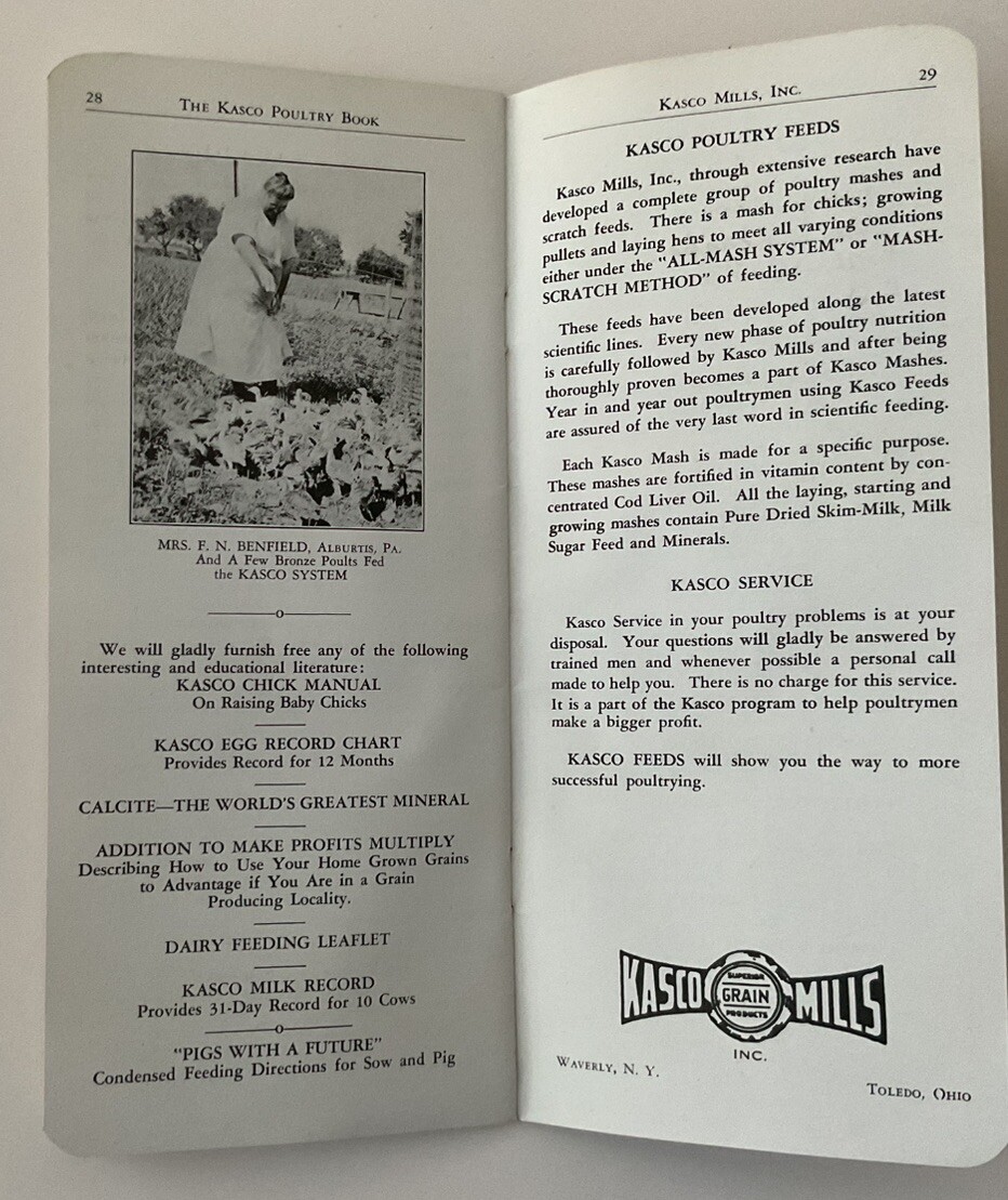 Kasco Poultry Book 1932 – Kasco Mills 32 Pages Kasco Feed Advertising