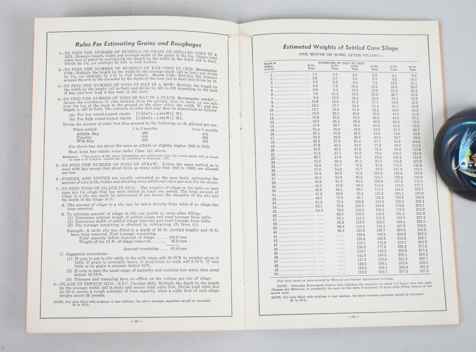 1945 Hawkeye Mutual Hail Insurance Farm Account Book Fort Dodge Iowa
