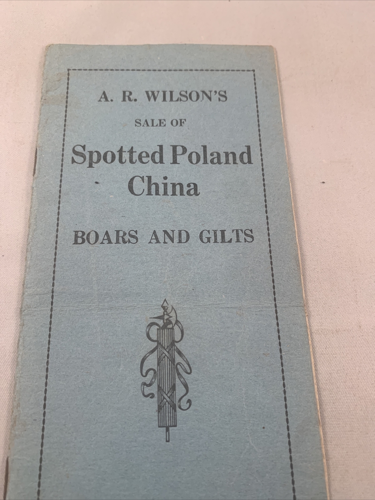 1924 Hog Sale Brochure Wilson’s Prolific Poland China Pig Farm Darlington MO