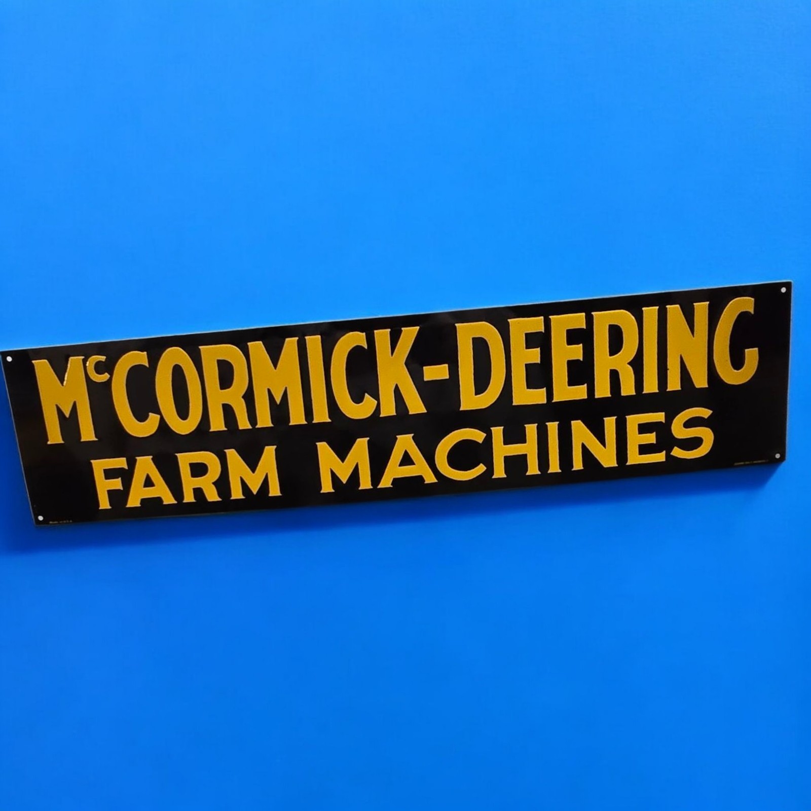 McCormick-Deering Farm Machines Vintage &rsquo;80s Tin Metal Tractor Sign 23.8&Prime; x 5.5&Prime;