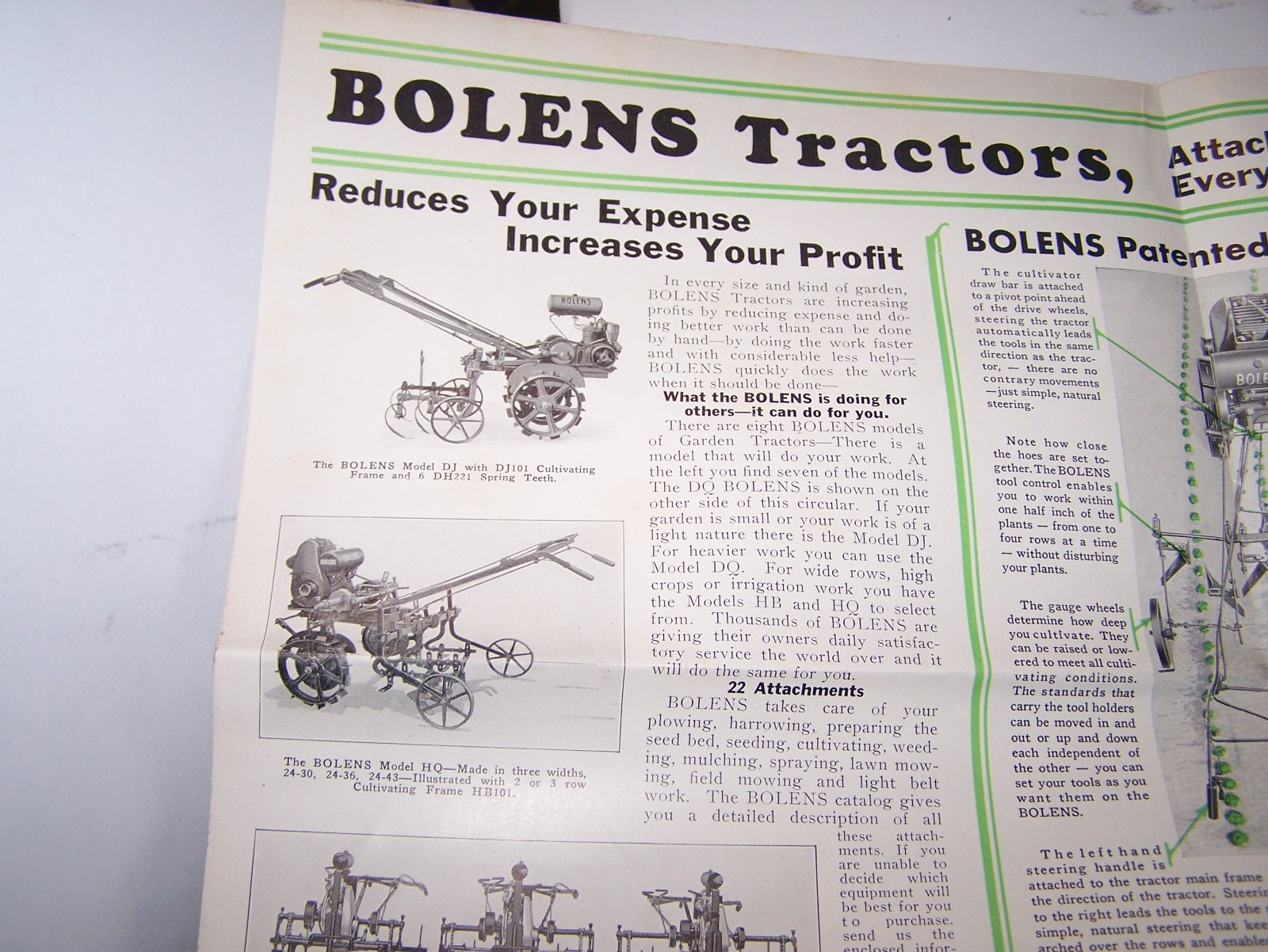 BOLENS Walk Behind Garden Tractor Briggs Stratton Engine Sales Poster Hit Miss