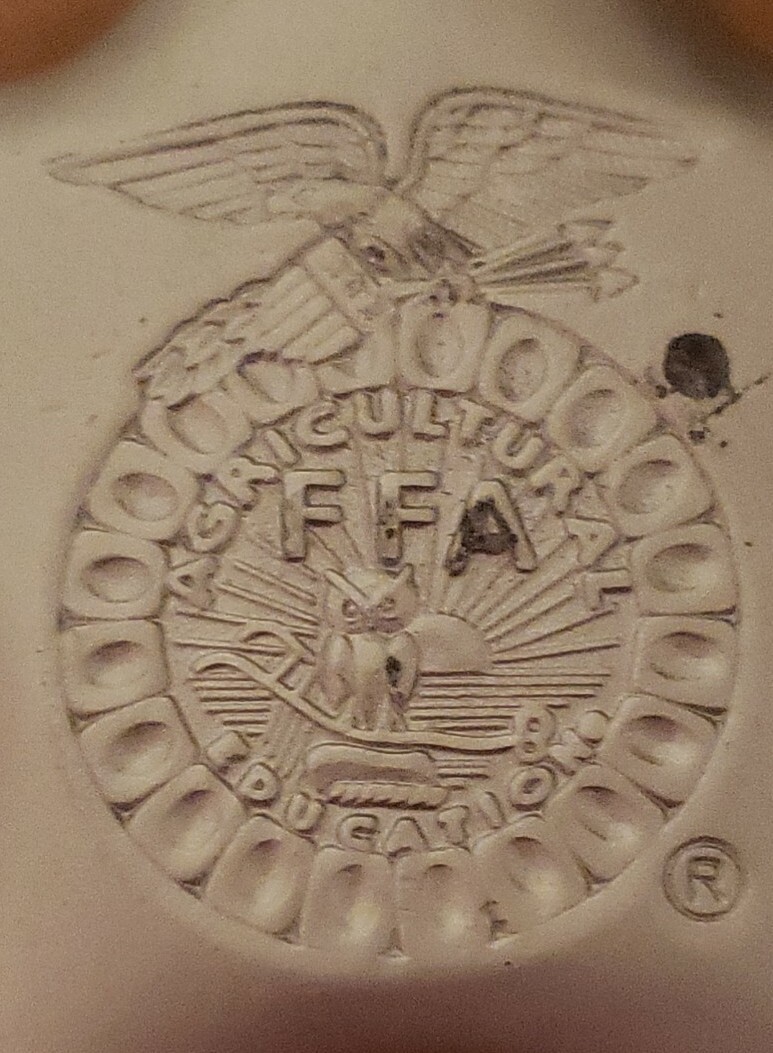 Vintage FFA Logo Paperweight Silver Color BELIEVE Future Farmers of America RARE