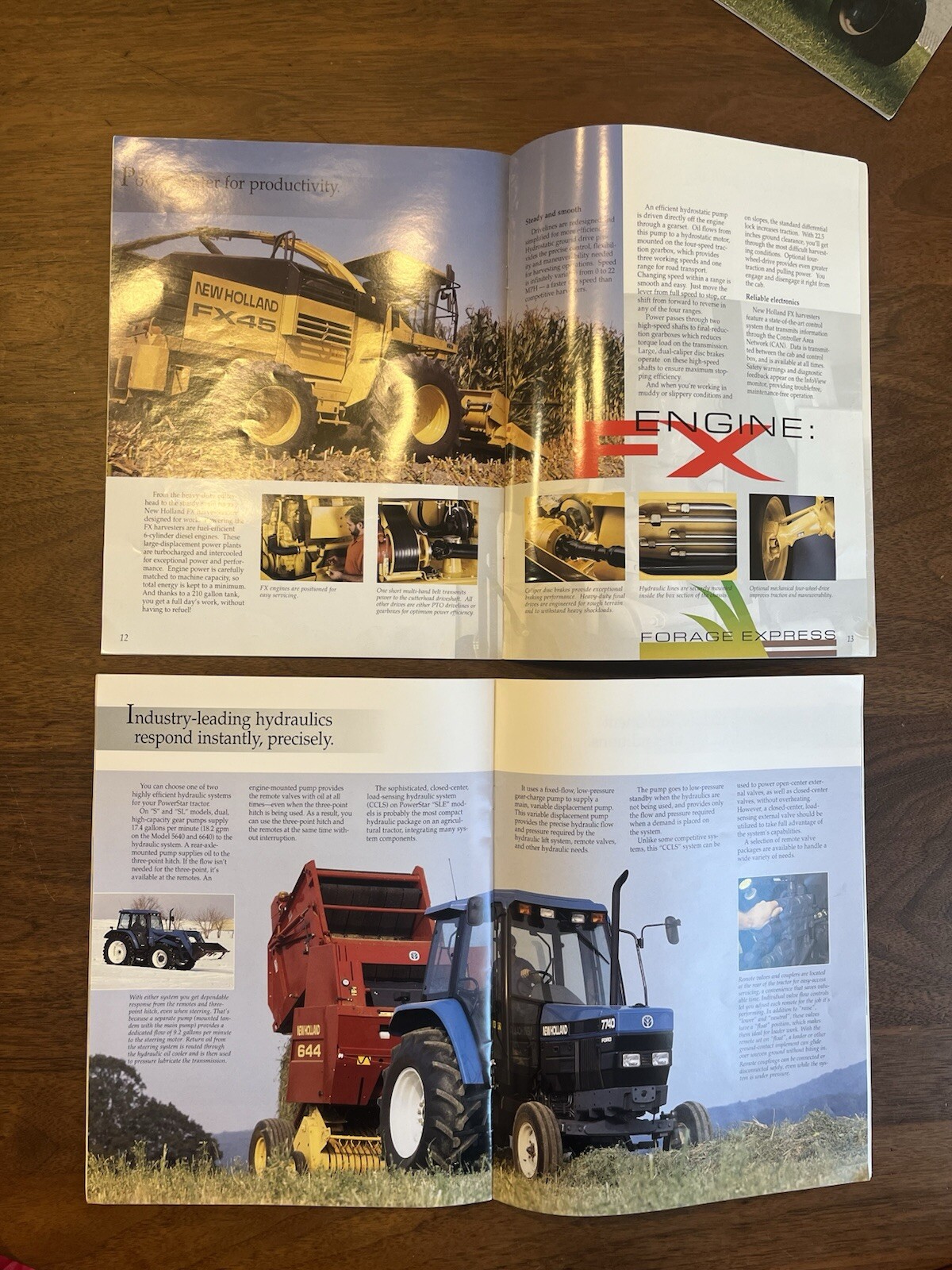1996 New Holland Compact, Forage Harvesters, And 30 And 40 Series Brochures