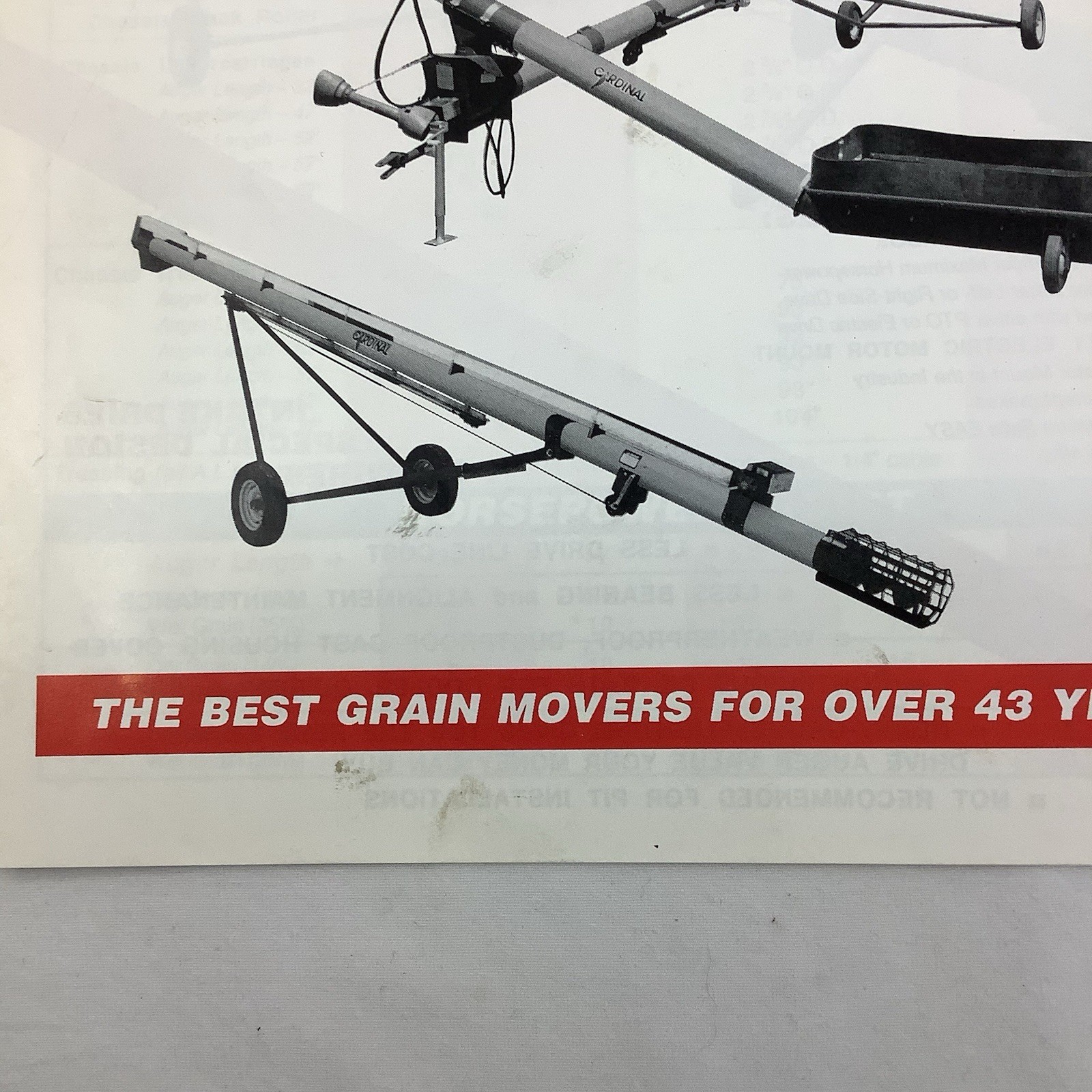 Cardinal Manufacturing Indiana Brochures 1990 Farm Equipment Portable Augers