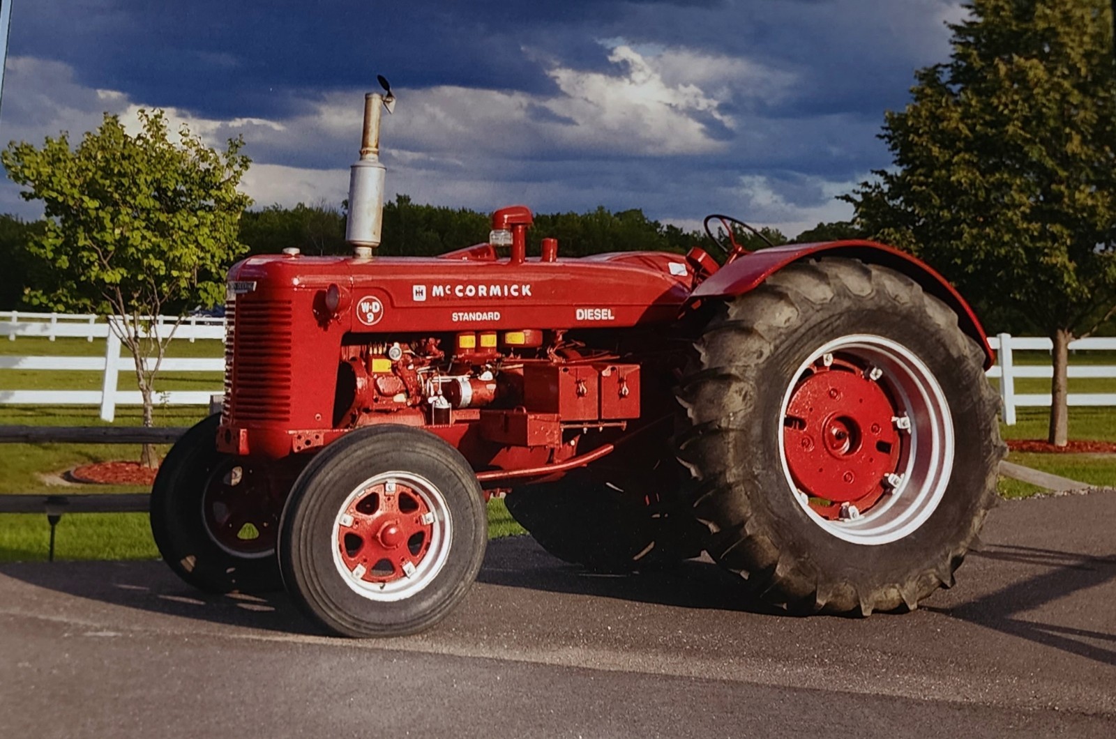 International Harvester Tractor Picture Vintage Wall Art Country Farm Decor