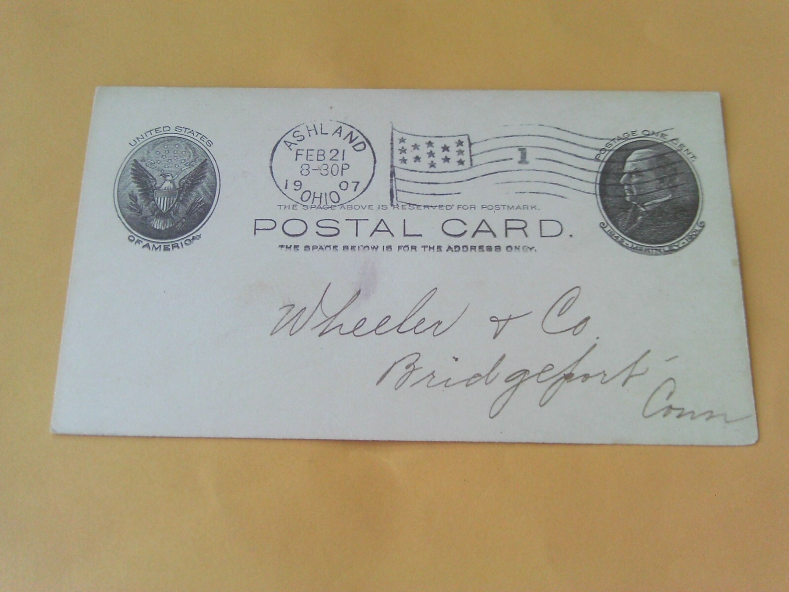 RARE 1907 POSTCARD DR HESS CLARK HORSE & CHICKEN POULTRY FEED FOOD ASHLAND OHIO