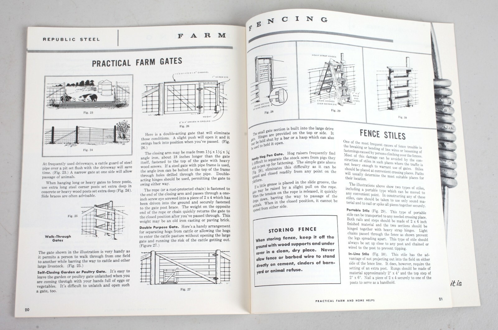 Vintage 1950s Republic Steel Wire Division Farm Mechanics & Fencing Catalog