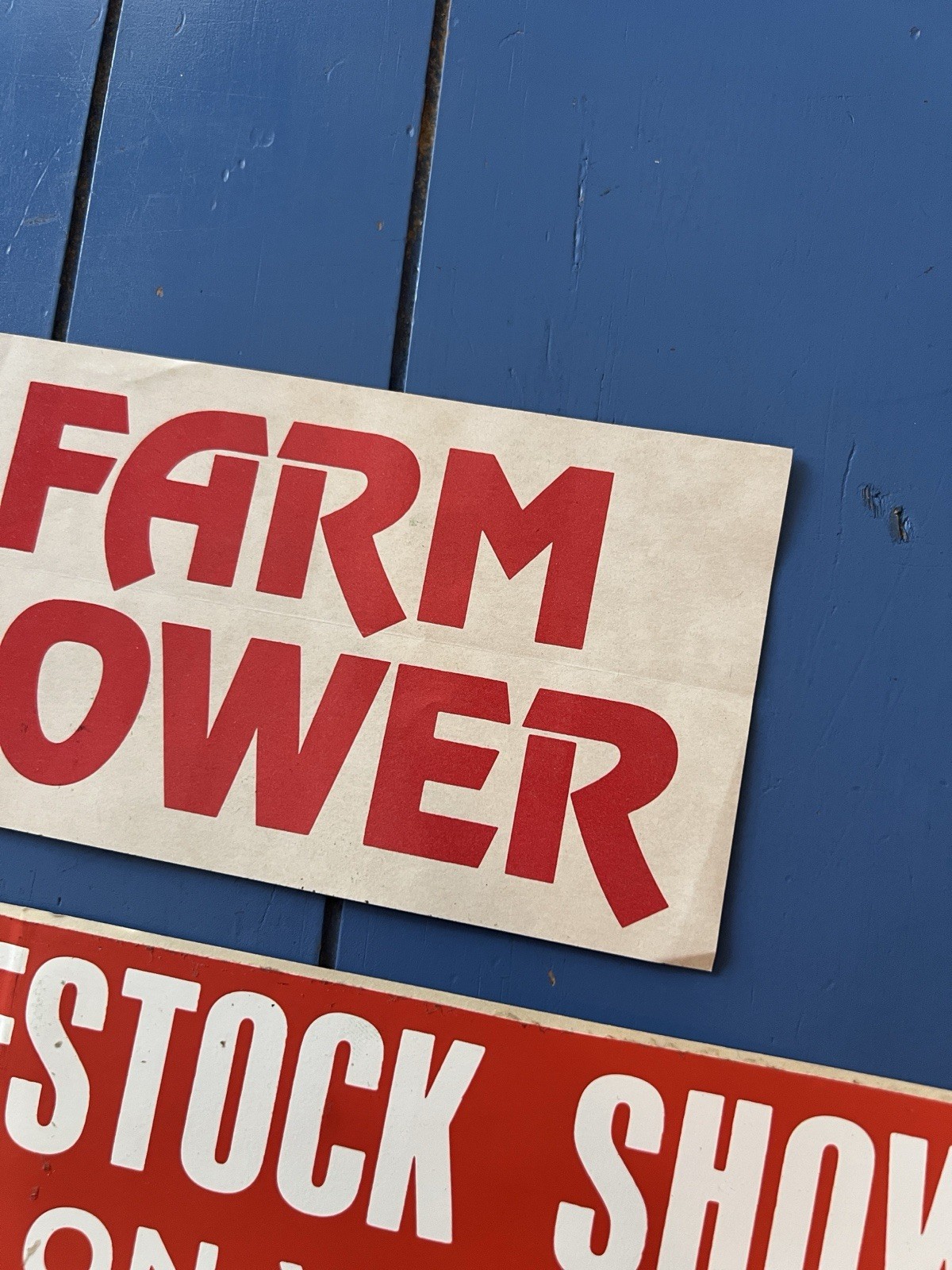 Vintage Farm Livestock Agricultural Bumper Sticker Lot, Austin Texas Farm Power