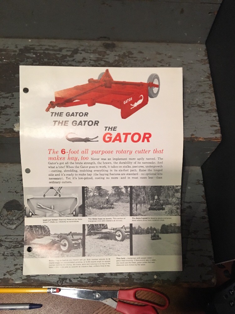 Vintage Lilliston Gator Brochure Farming Farm Tractors Related