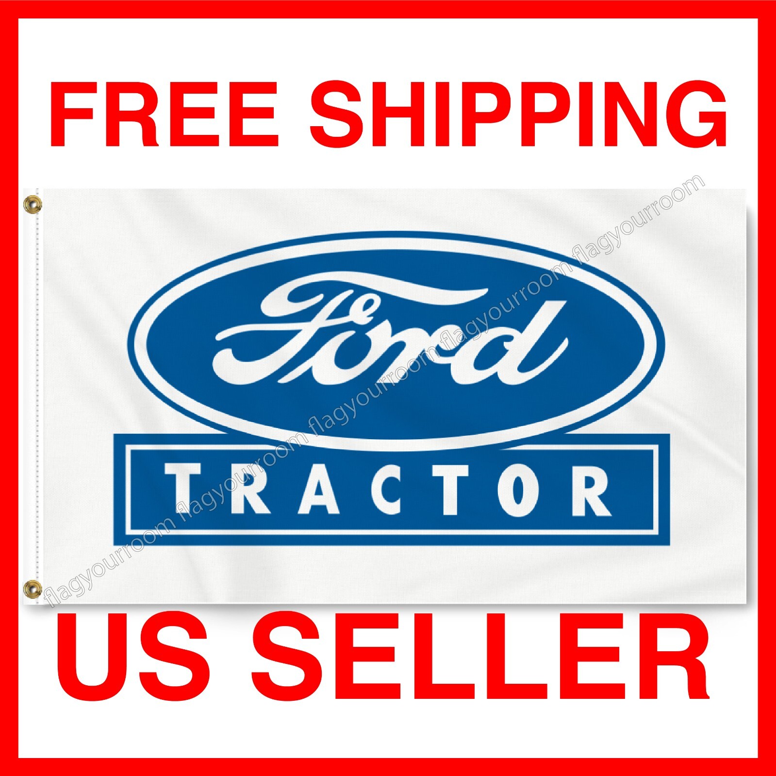 Ford Tractor 3X5 ft USA Banner Truck Quality Farm Garage Wall Sign FREE Shipping