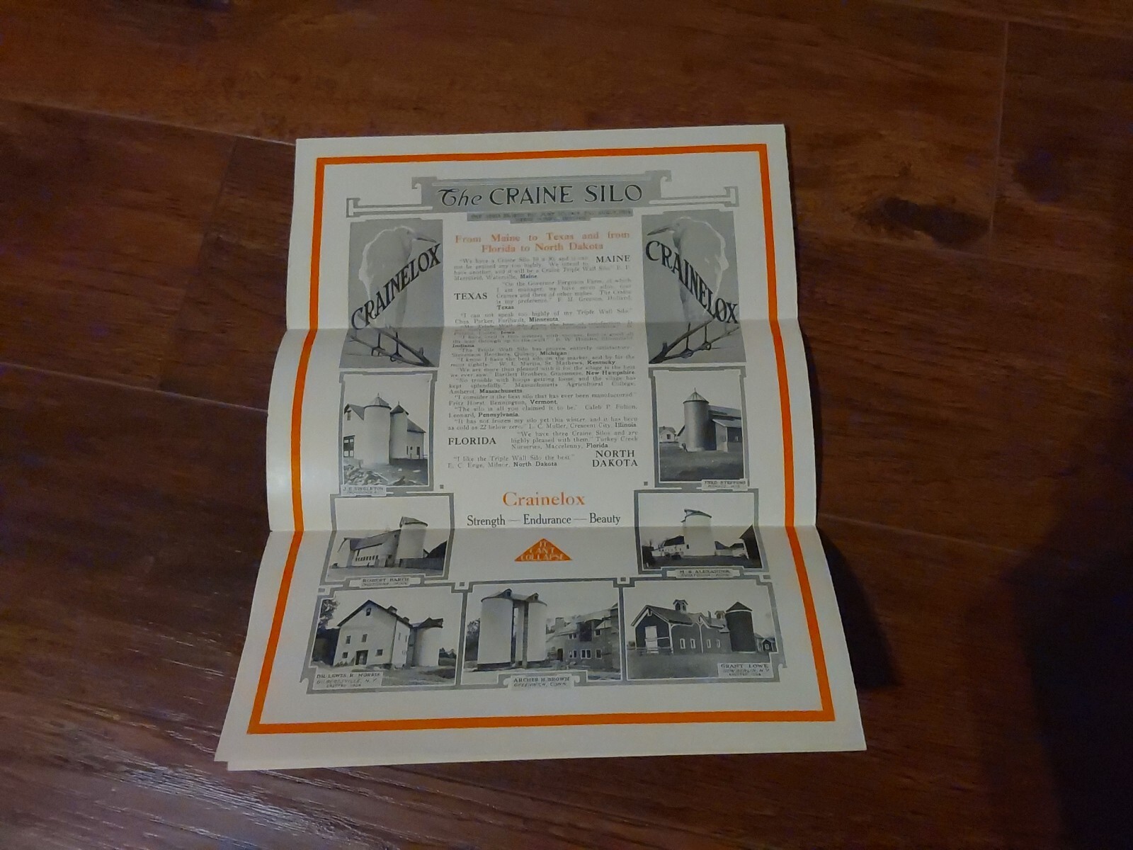 Craine Silo 1920s Advertising Brochure Lot Farm Building