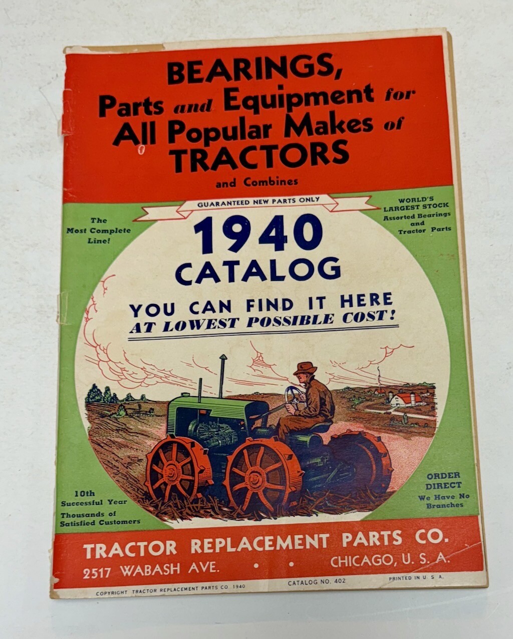 1940 Replacement Parts Catalog John Deere Allis Chalmers MM Case Avery 116 Pages