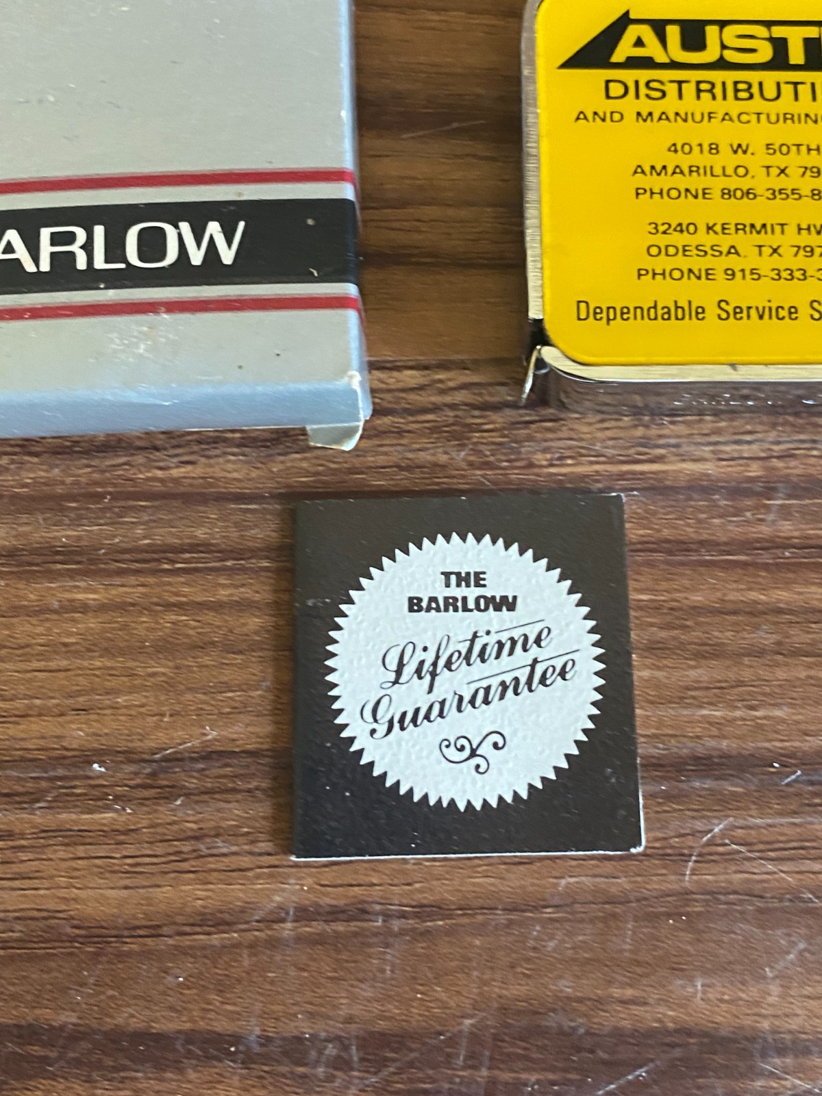 Vtg Barlow Tape Measure Austin Texas Distributing & Manufacturing Dependable Ser