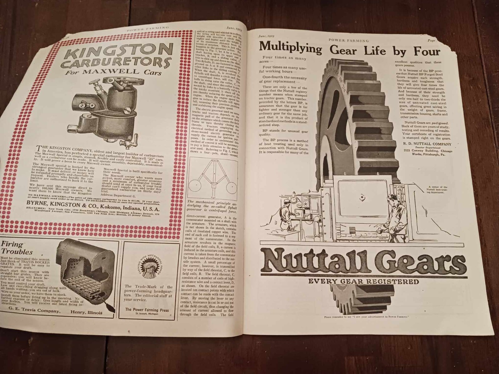Vintage Magazine Power Farming June 1919 Ads Photos Farming News