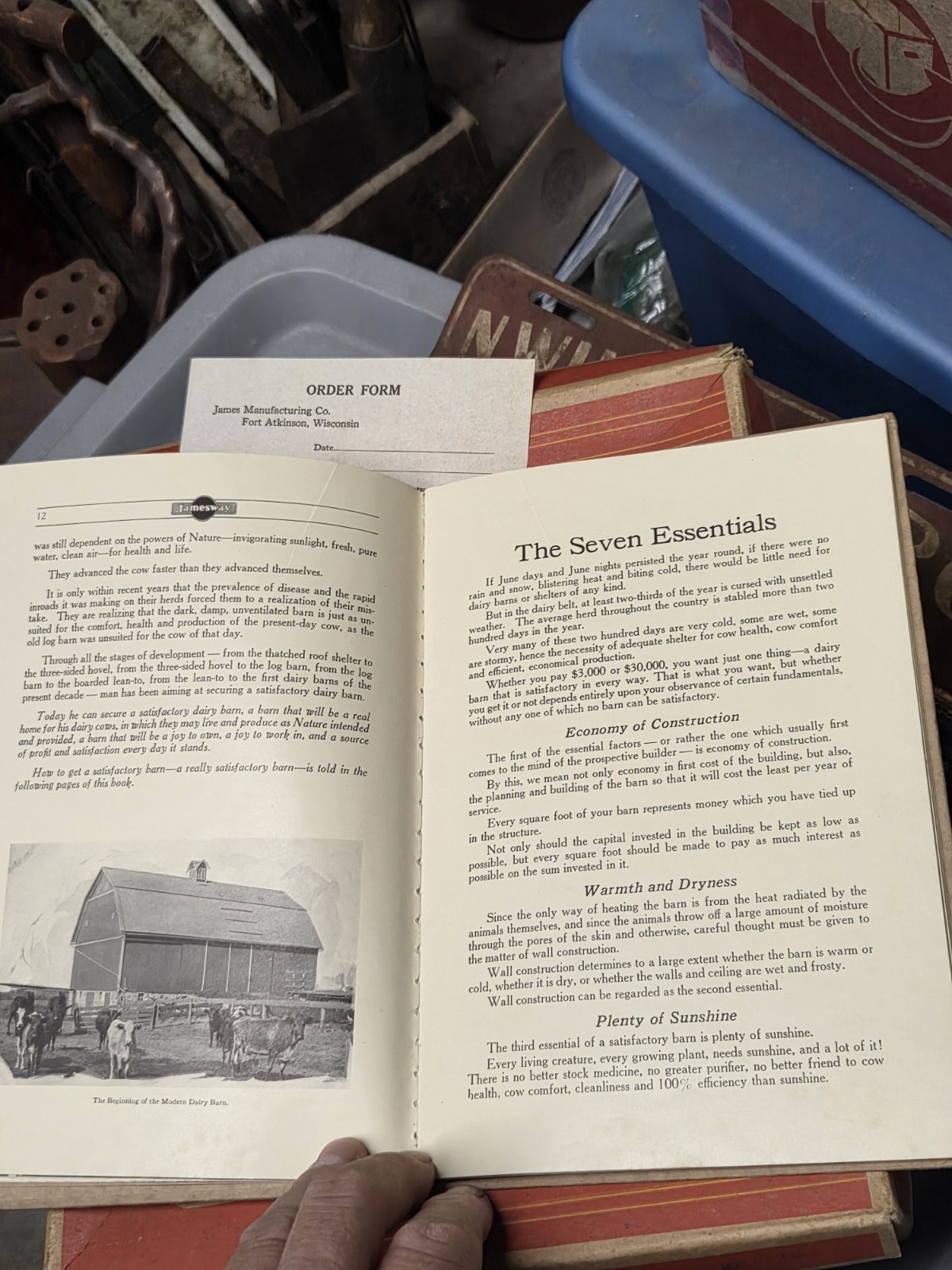 1922 Original Jamesway BETTER BARNS Cattle Livestock Dairy Building Book