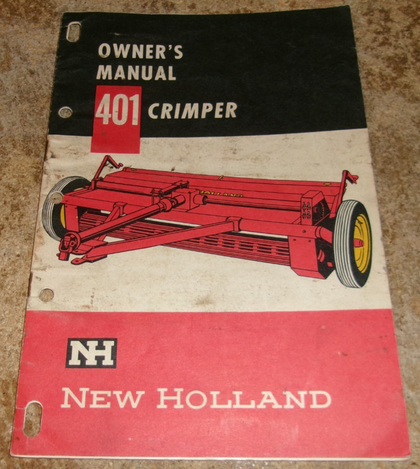1959 model 401 new holland crimper owners manual in good shape used