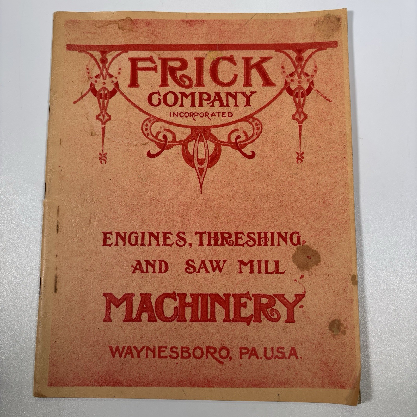 Vintage Frick Company Train Engines Threshing Saw Mill Machinery Catalog Reprint
