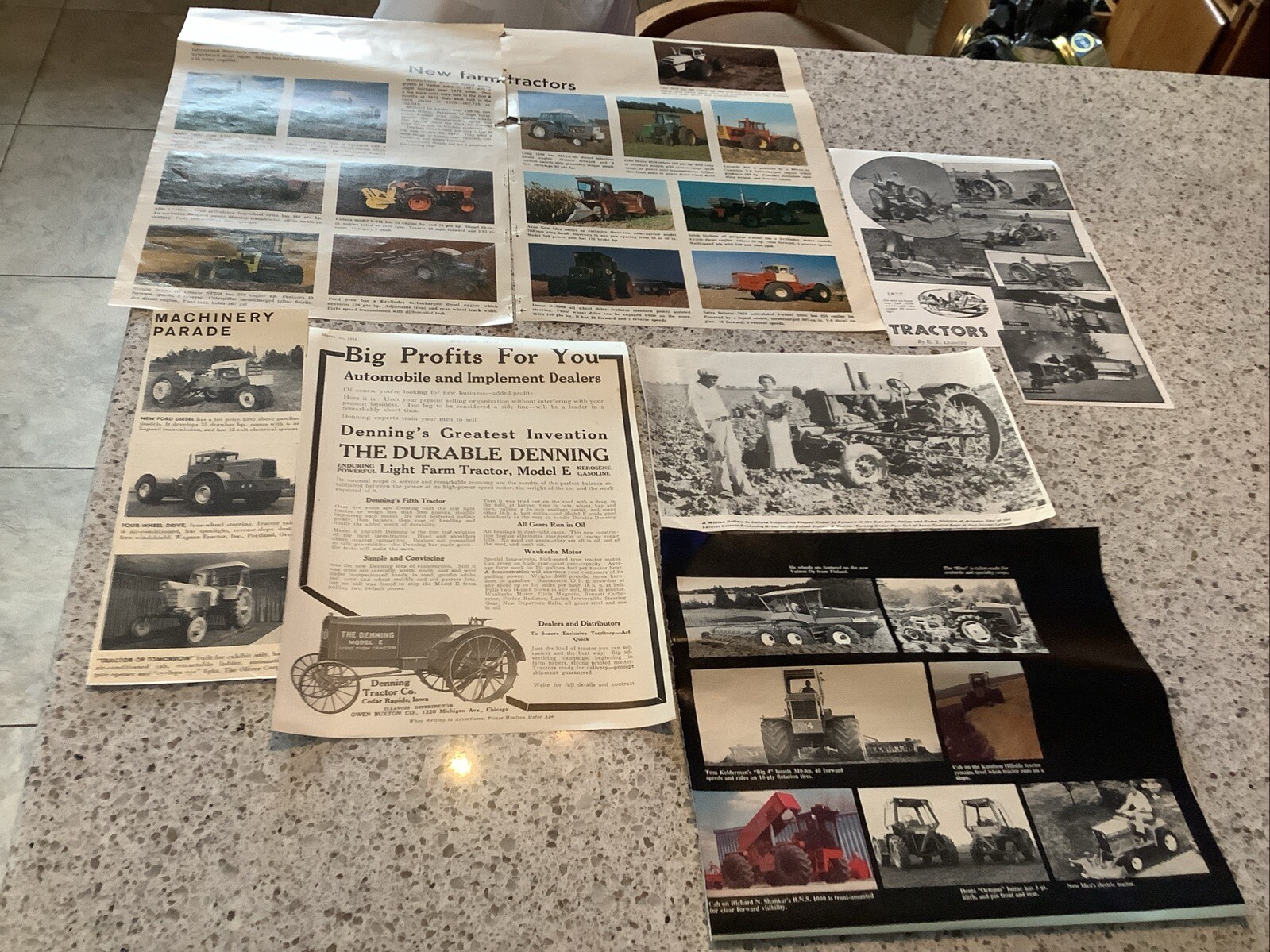 Lot of 6 Farming Agricultural Tractor Print Ads 1916-1970’s All Brands & Designs