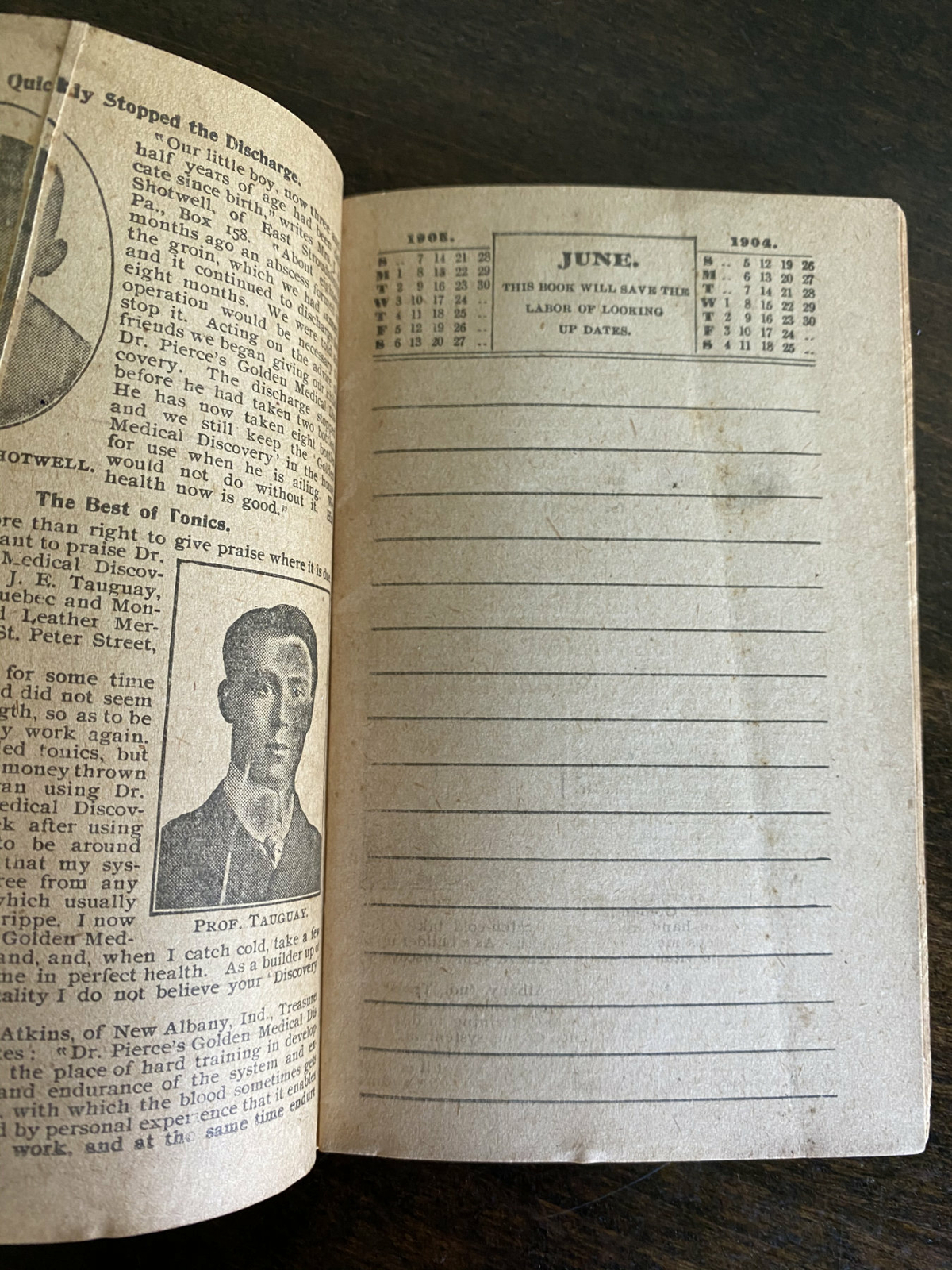 Vintage Pierce&rsquo;s Memorandum and Account Book for Farmers Mechanics 1902
