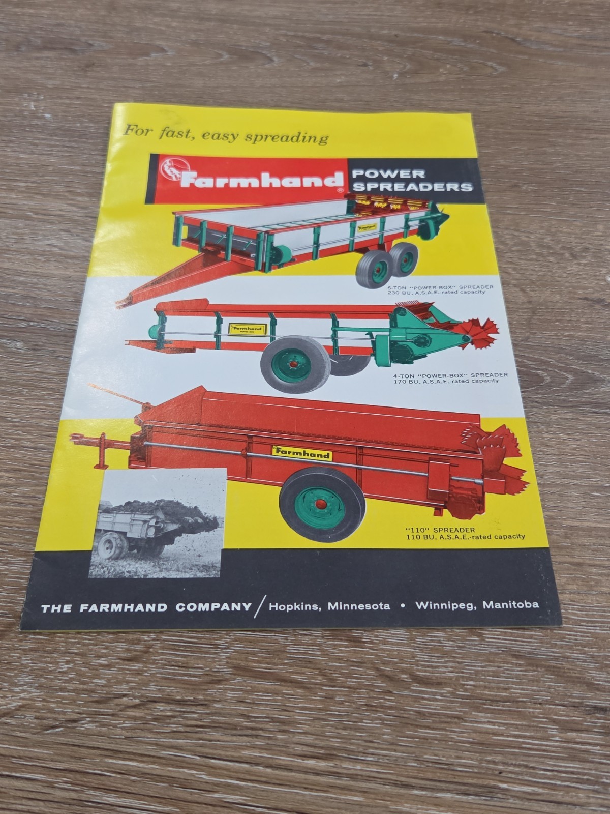Farmhand Power Manure Spreaders Brochure Sales BROCHURE Litho Free Shipping
