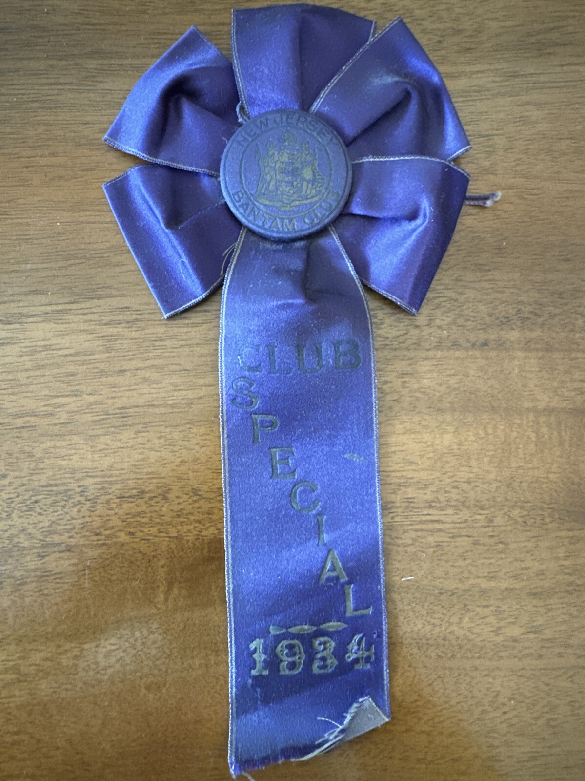 Vintage 1934 NJ Bantam Club Livestock Show Ribbons New Jersey