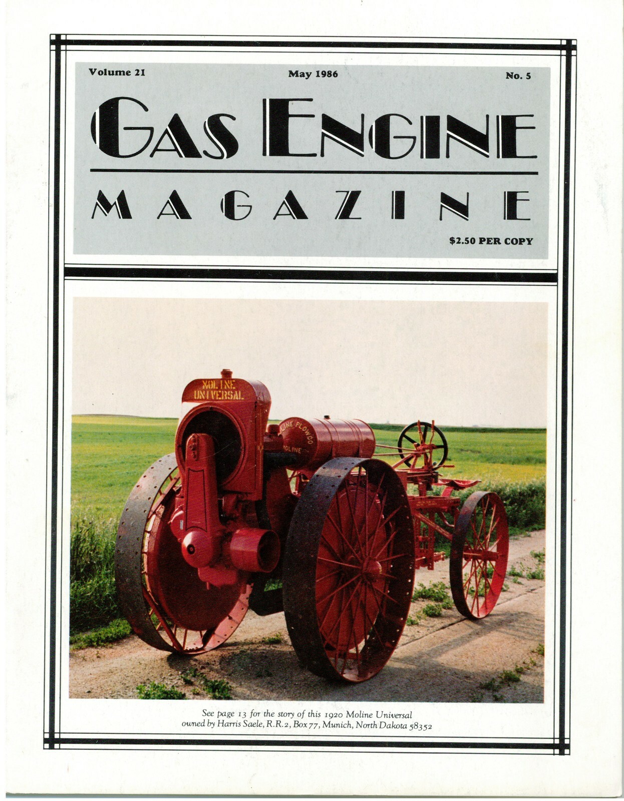 1920 Moline Universal D Tractor Chilhowee Antique Farm Collectors CHARTER ENGINE