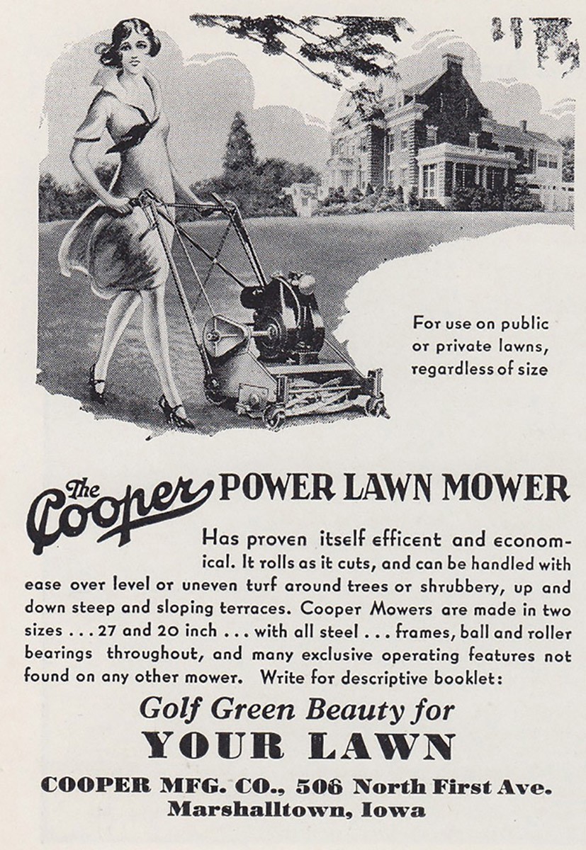 1930 Cooper Power Lawn Mower: Has Proven Itself Efficient Vintage Print Ad