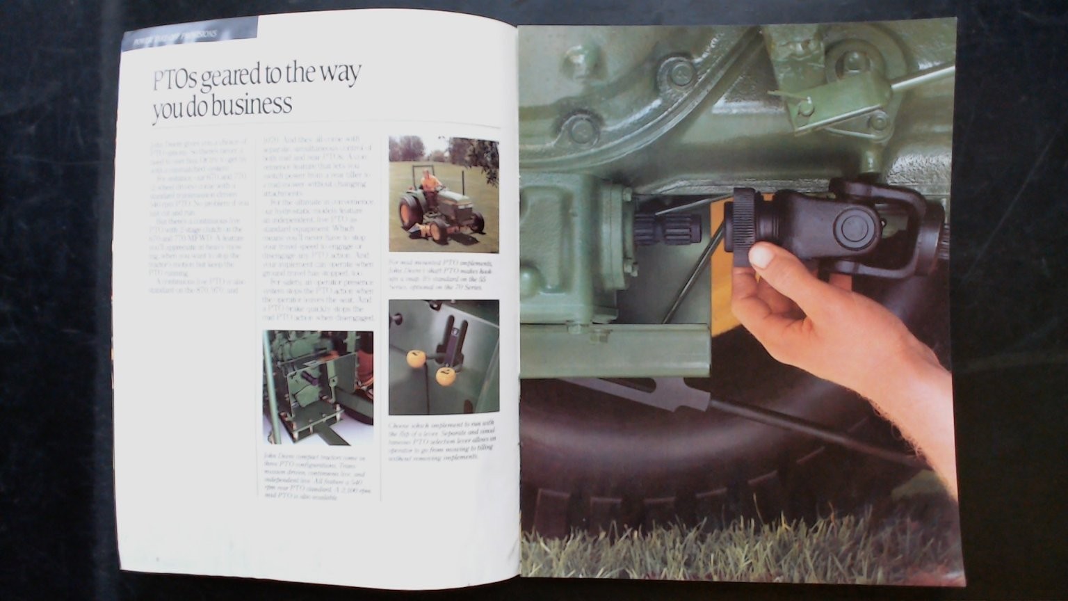 John Deere Compact Utility Tractors Brochure Vintage 1980s Green Yellow