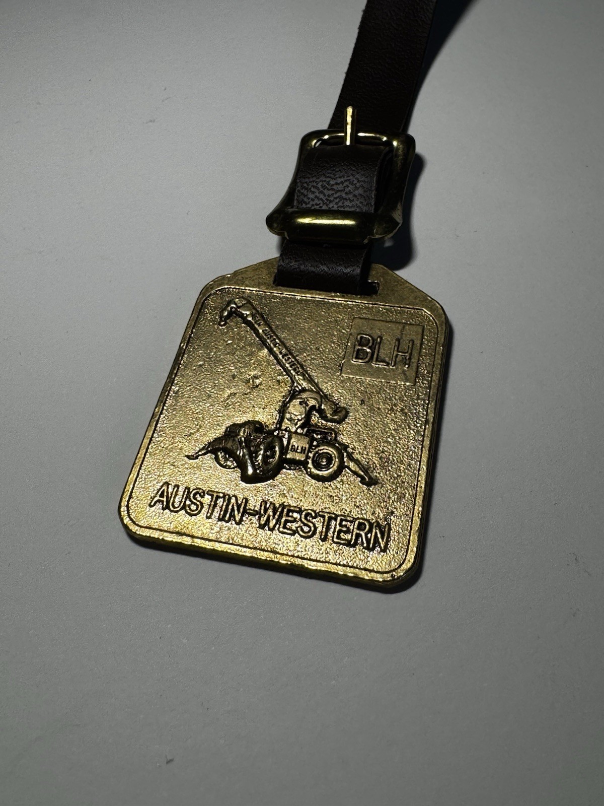 Vintage AUSTIN-WESTERN Watch Fob With Leather Strap – FREE SHIPPING!!