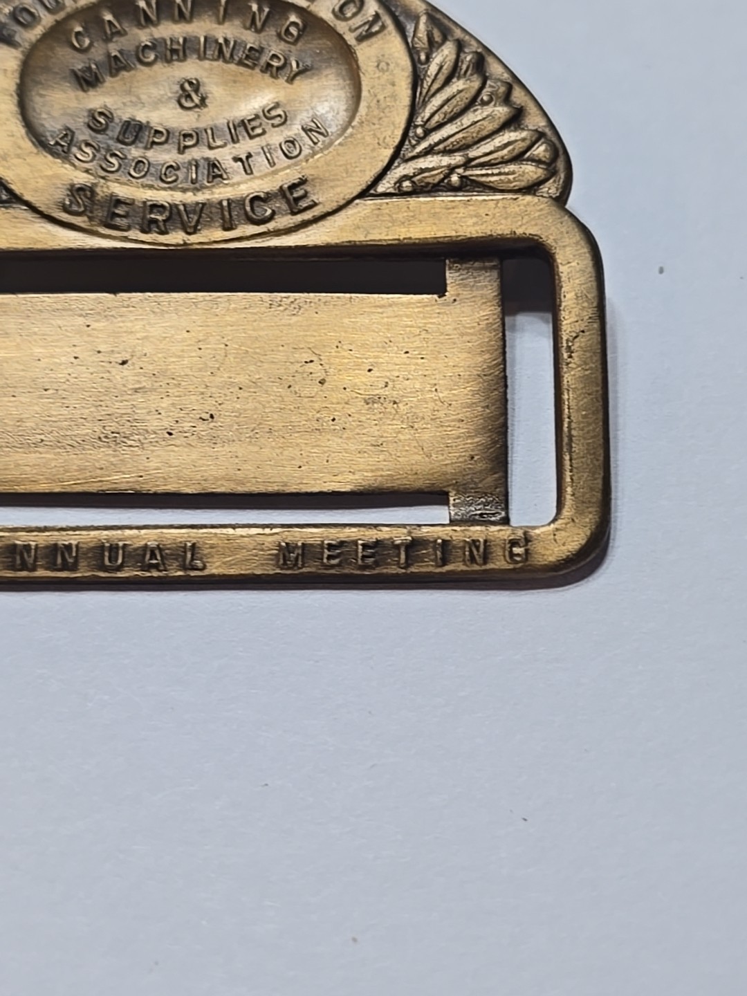 Vintage Canning Machinery & Supplies Ass. 47th Annual Meeting Pin/Name Tag Hold