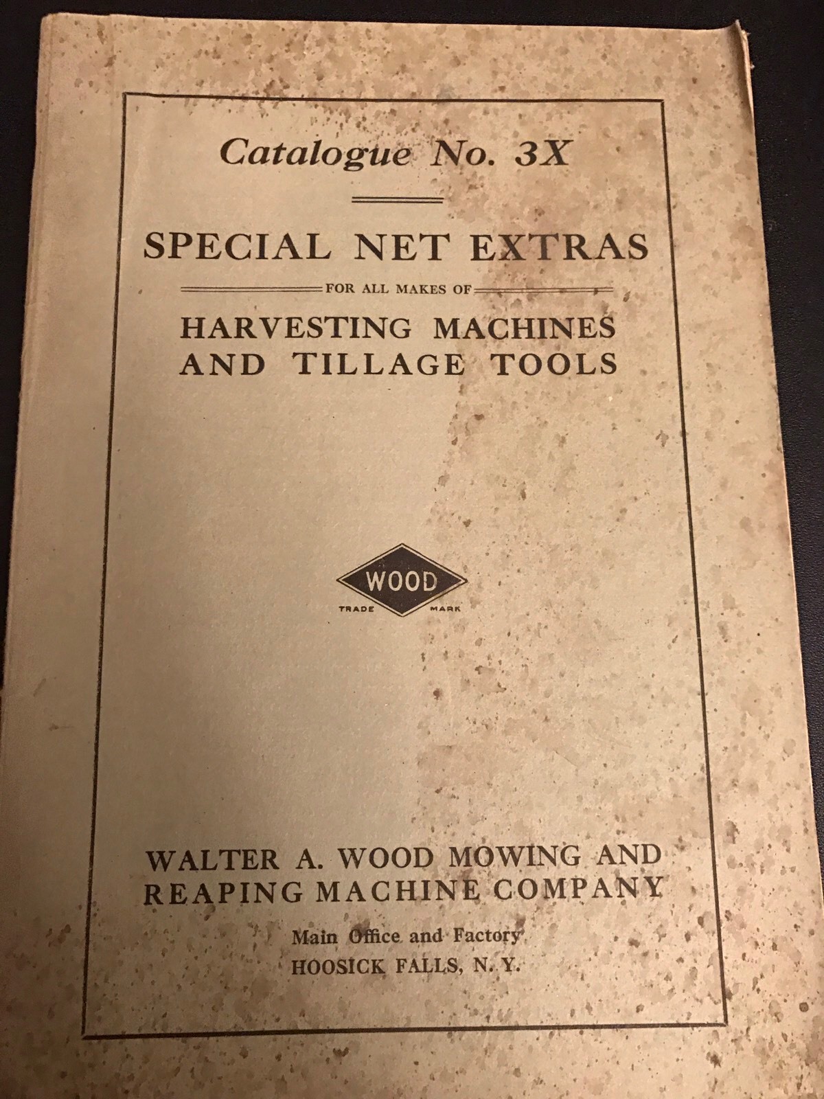 1917 WALTER A WOOD HARVESTER CO Sales Catalog Reaping Rakes Price List Lot of 2