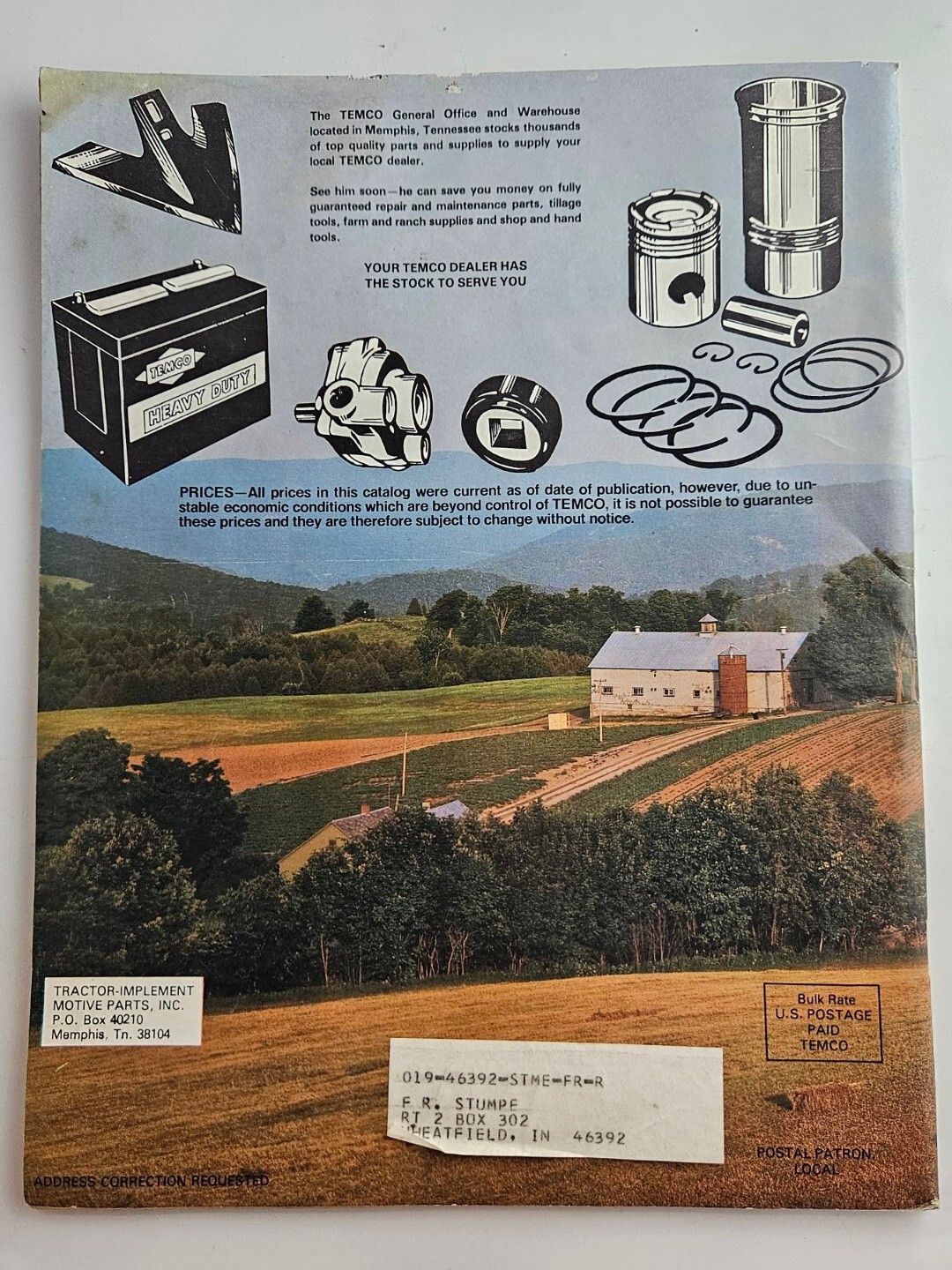 1980 Temco Tractor Parts Catalog Brusnahans