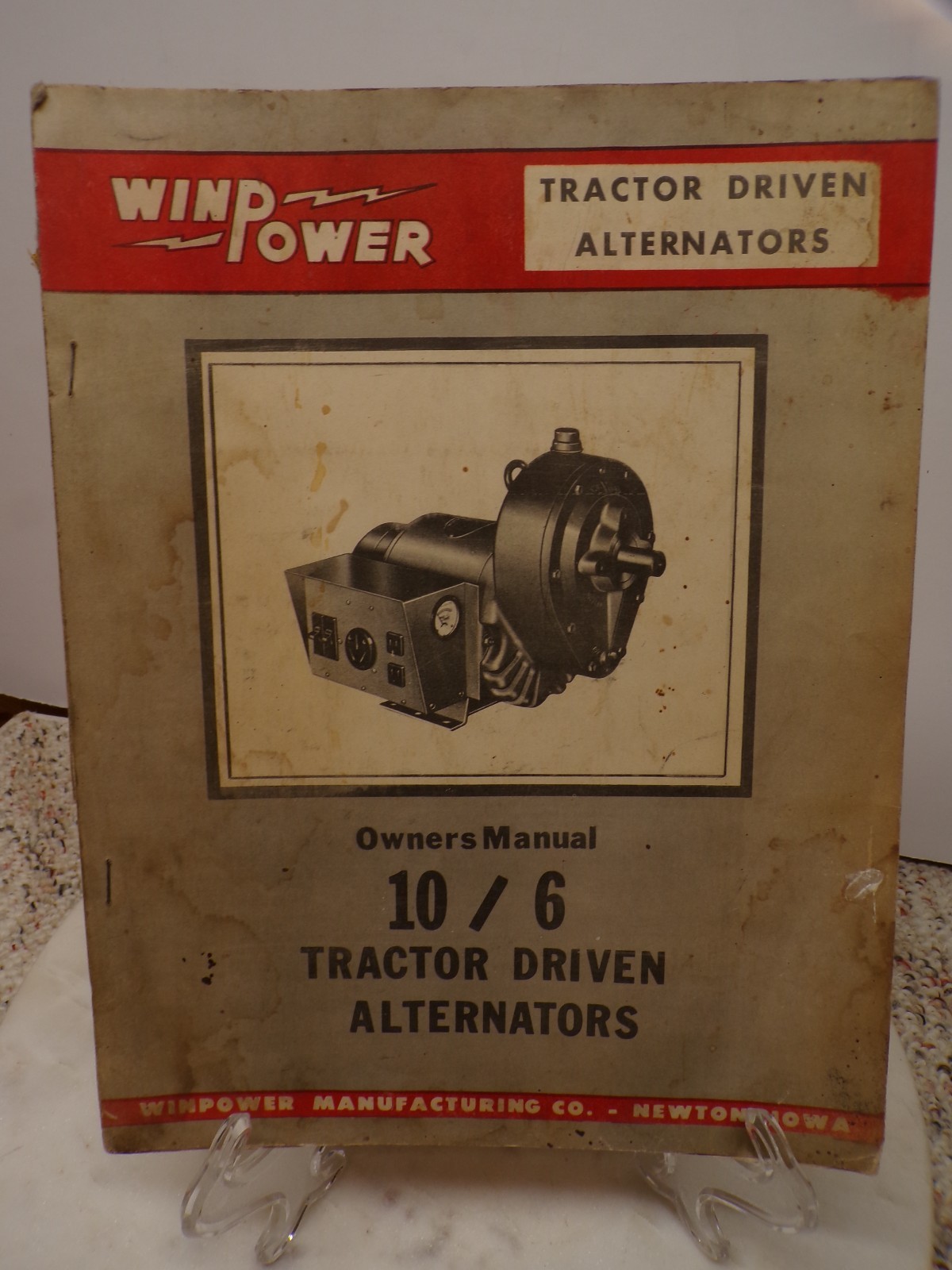 WinPower Owners Manual 10/6 Tractor Driven Alternators Brochure Newton Iowa