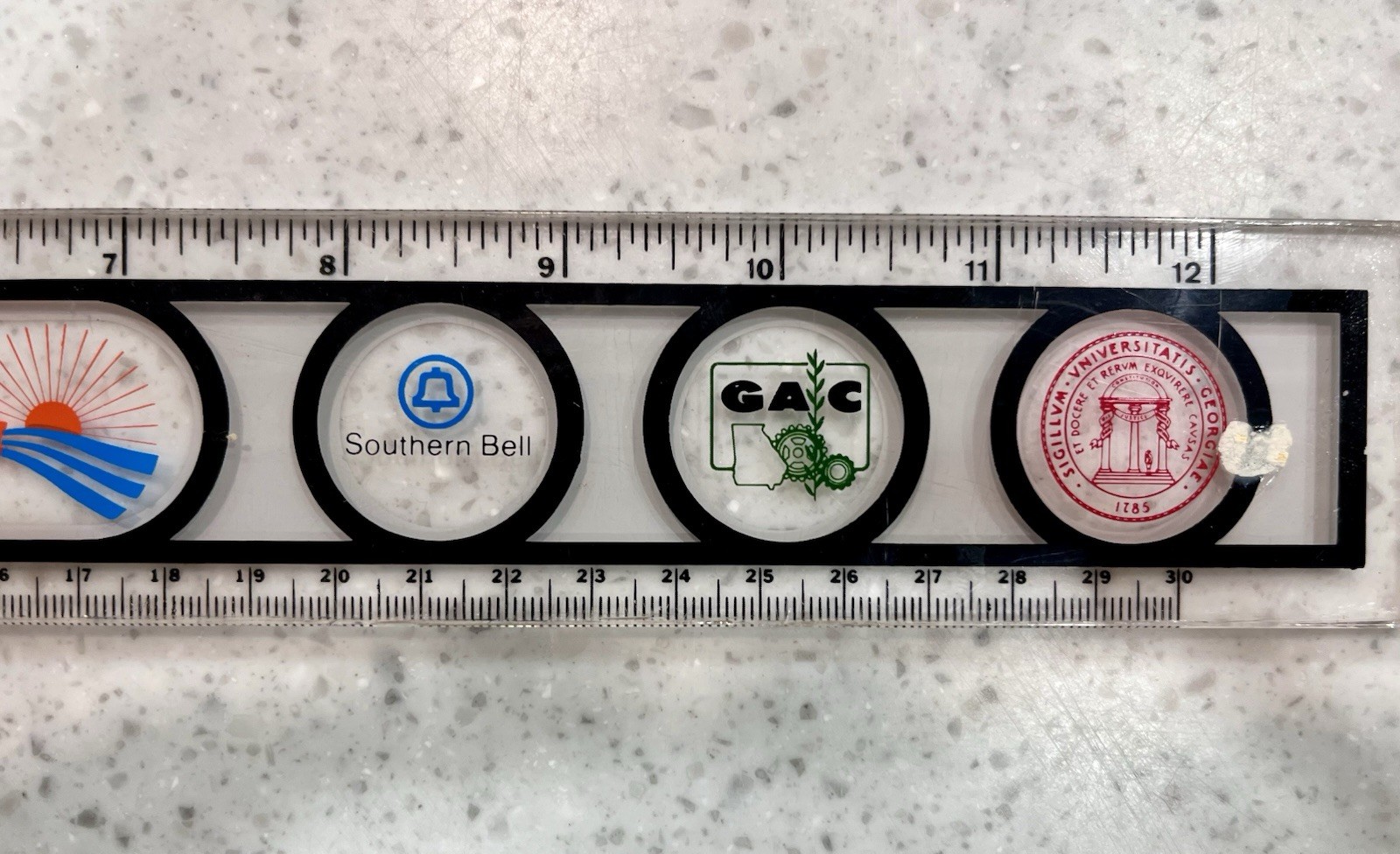 Vintage~ Commemorative 1983 Agribusiness Exhibitor Luncheon Clear 12 Inch Ruler