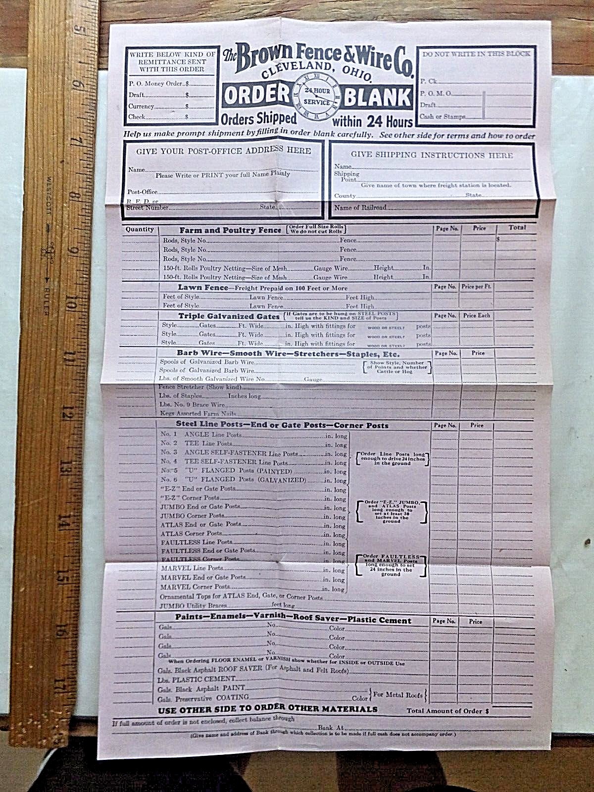 1929 Brown Fence & Wire Co. Sales Brochures. Fences, Paints, etc. Cleveland Ohio