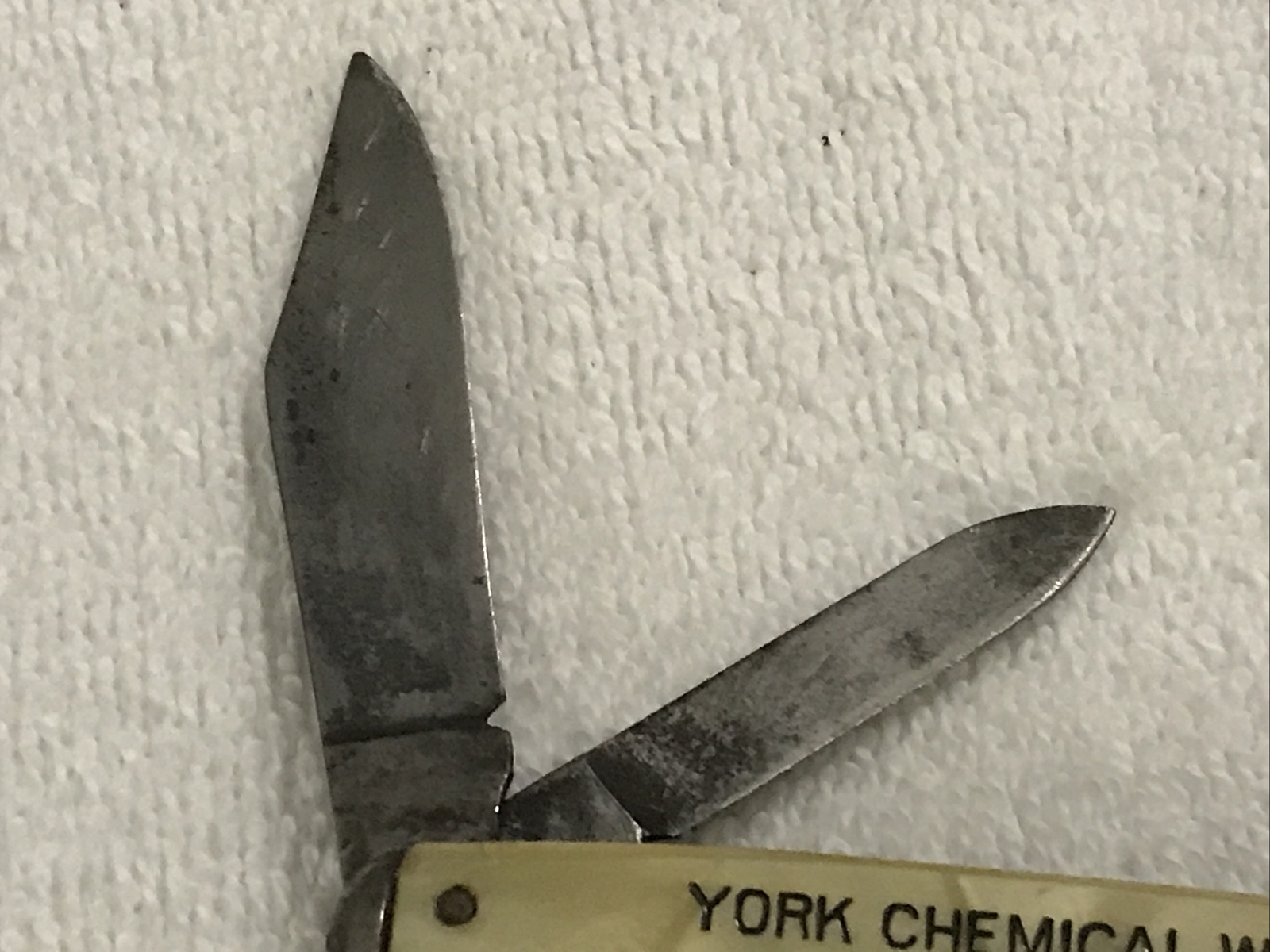 DEMPWOLF’S FERTILIZERS, YORK CHEMICAL WORKS, VINTAGE UTICA ADVERTISING KNIFE