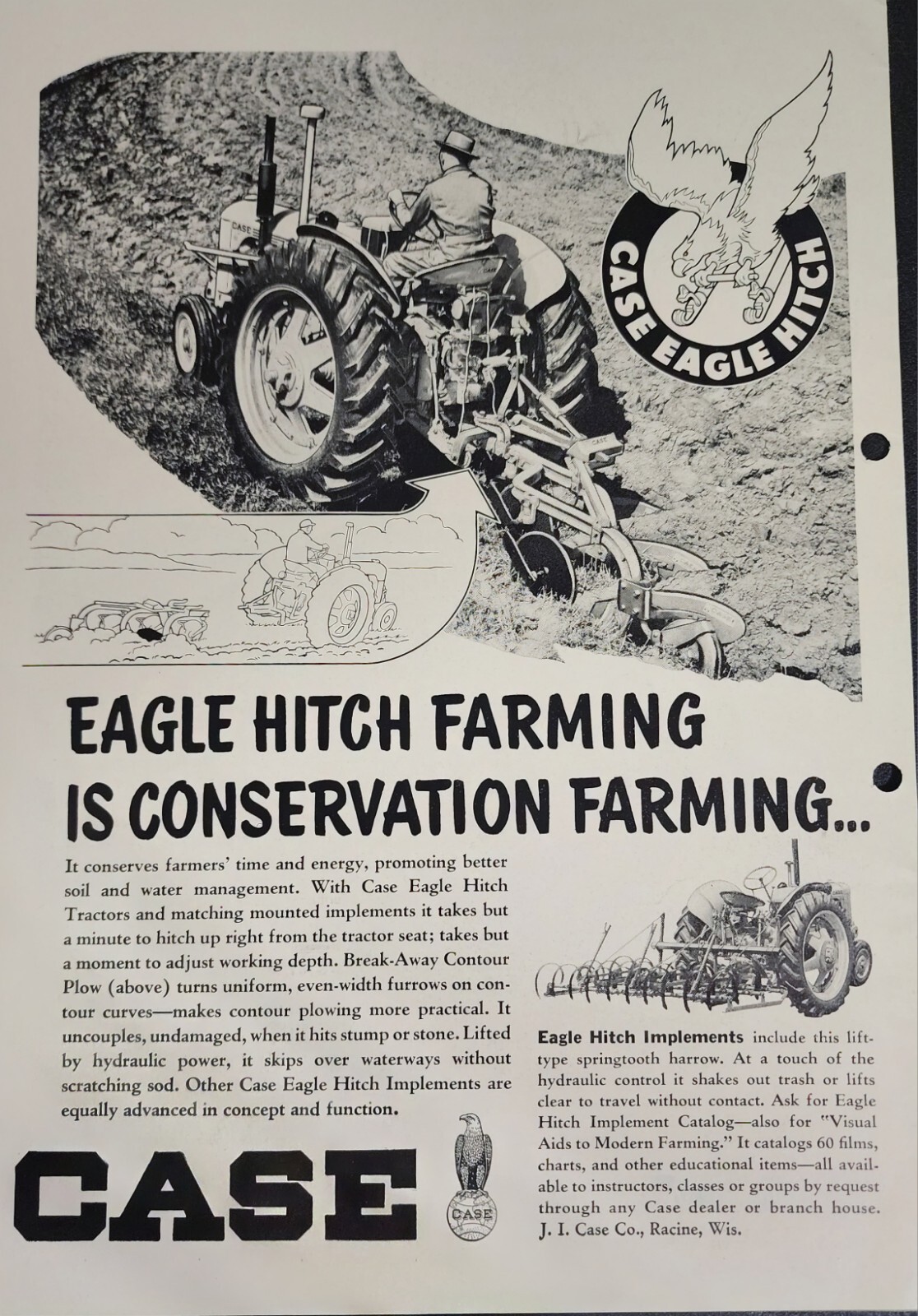 Case Tractor Magazine Picture Ad Farm Print Advertisement Vintage Wall Art