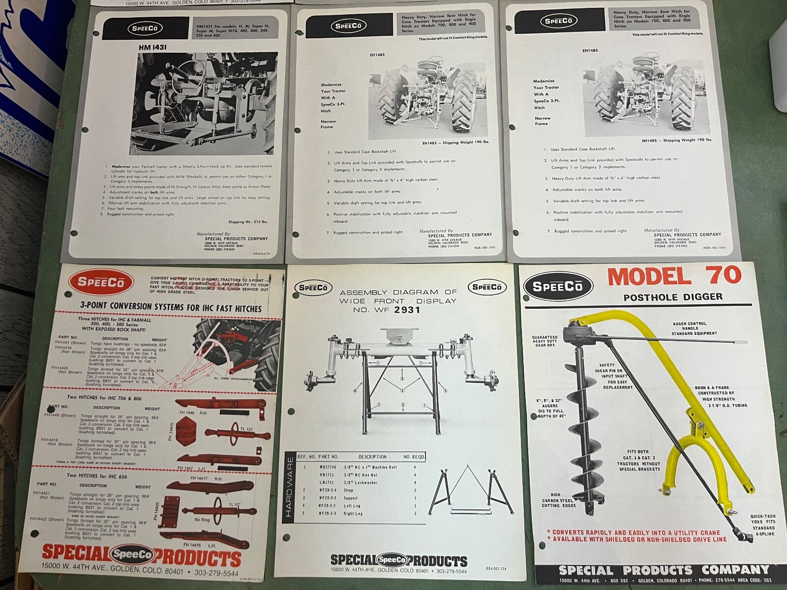 Collection Of SpeeCo Agriculture Equipment Advertising