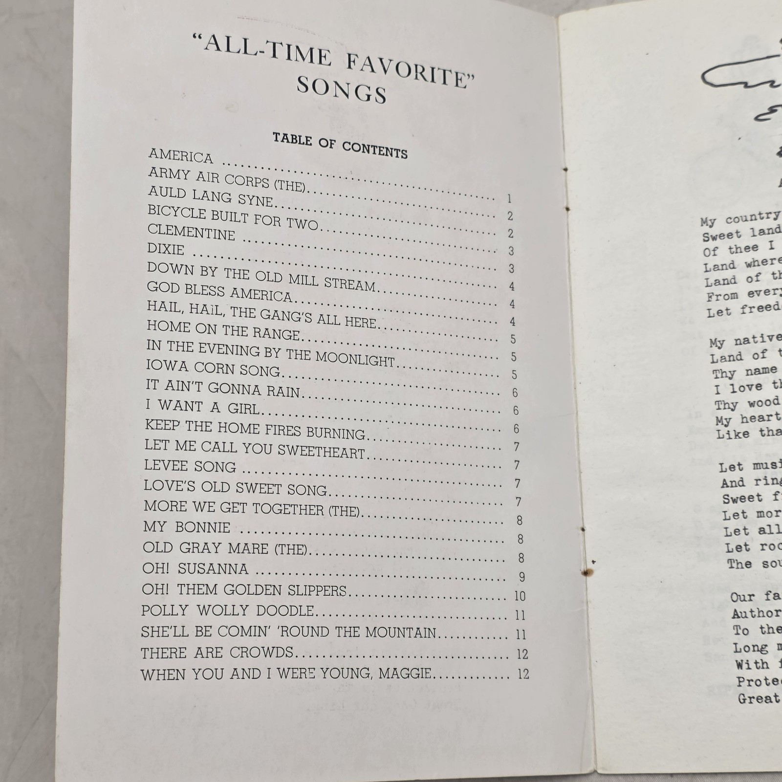Rath Management Club Songs Book May 1952 Waterloo Iowa Meat Packing Packer 50s