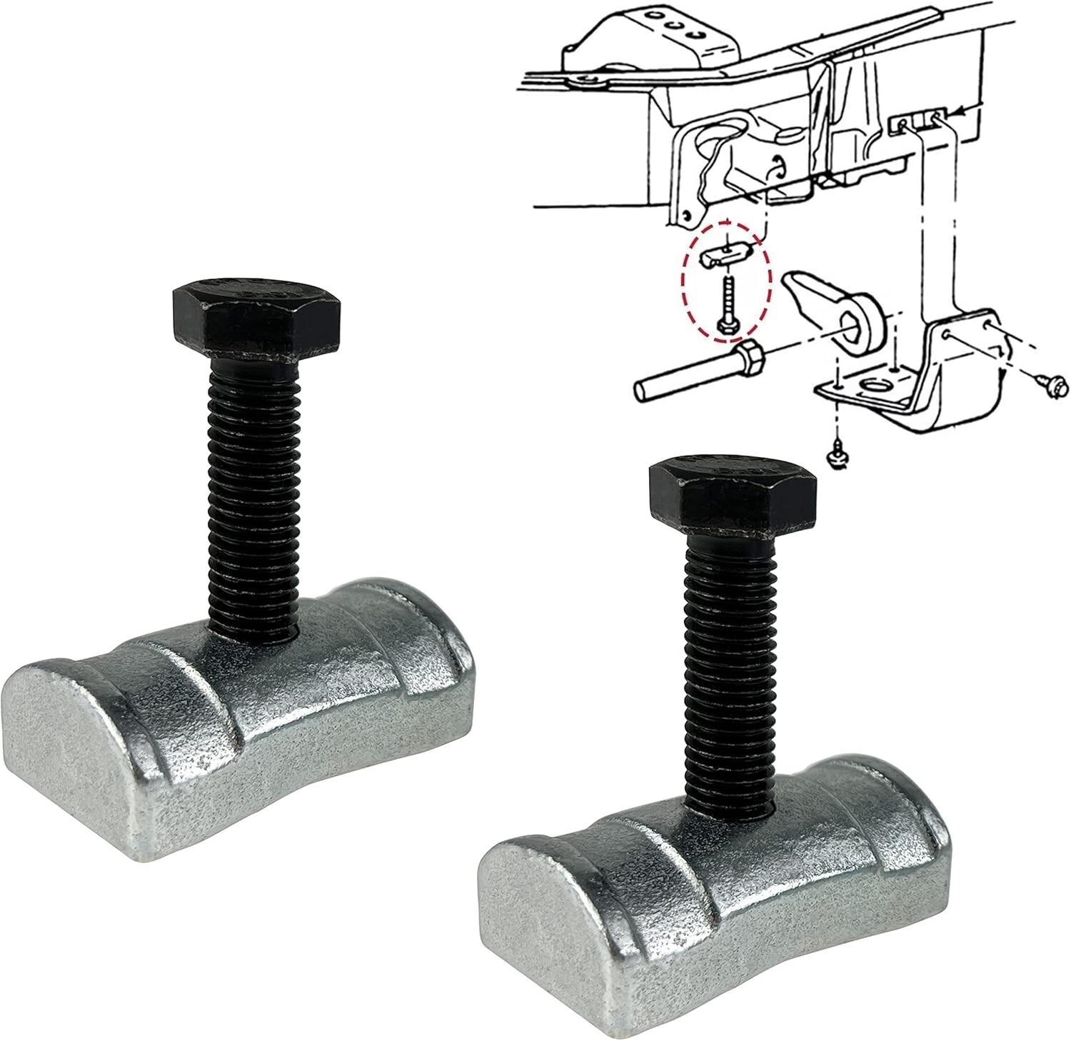 Torsion Bar Adjustment Bolt and Lock Nut Fit for Chevrolet Silverado Tahoe GM…